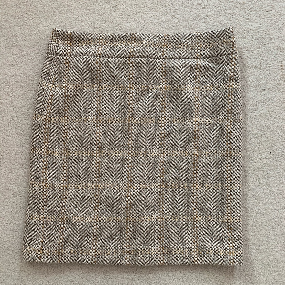 NWT J Crew Factory Woven Wool Blend Skirt